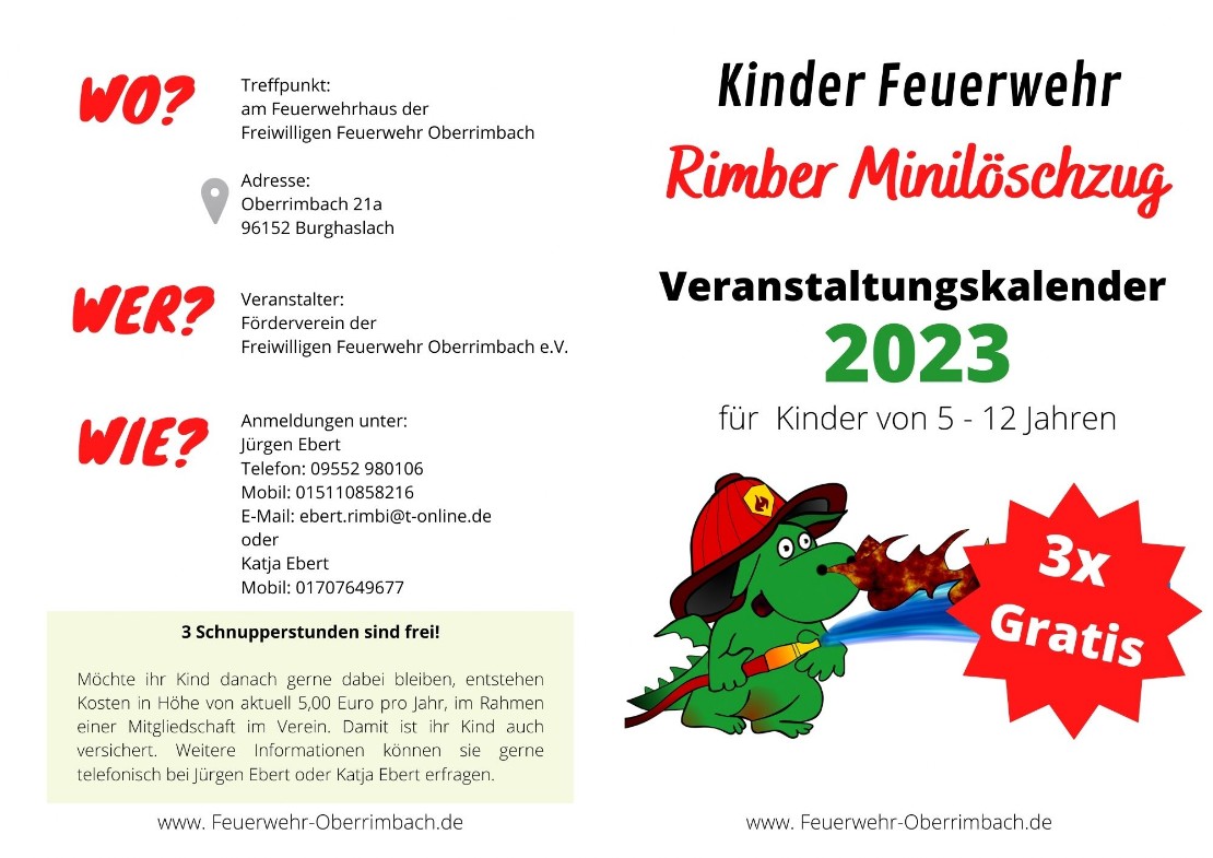 Termine 2023 Kinderfeuerwehr Oberrimbach Mini Feuerwehr 01