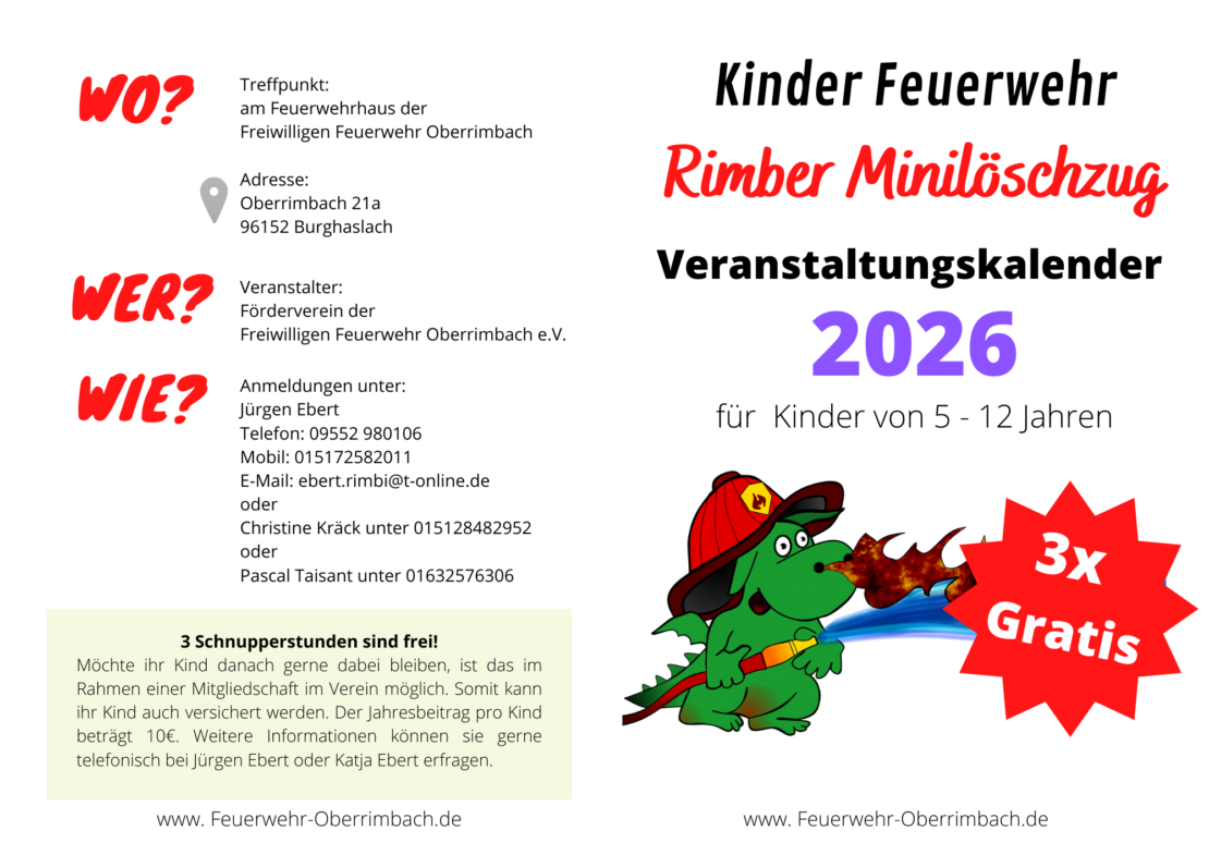 Termine 2025 Kinderfeuerwehr Mini Feuerwehr 01
